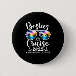Badge Rond 5 Cm Croisière des meilleures amies 2025 Groupe d'amies