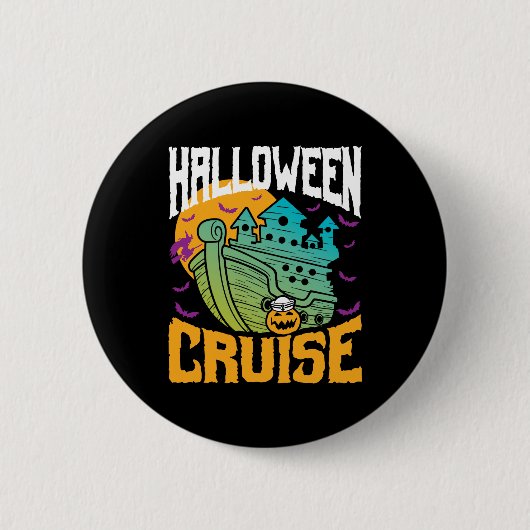Badge Rond 5 Cm Croisiere d'Halloween (Devant)