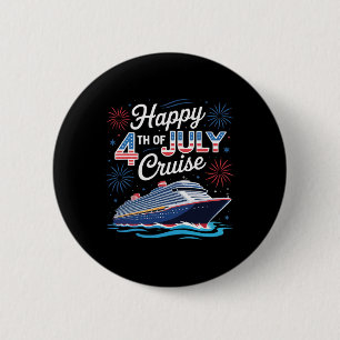 Badge Rond 5 Cm Croisière du 4 juillet joyeuse Familles patriotiqu