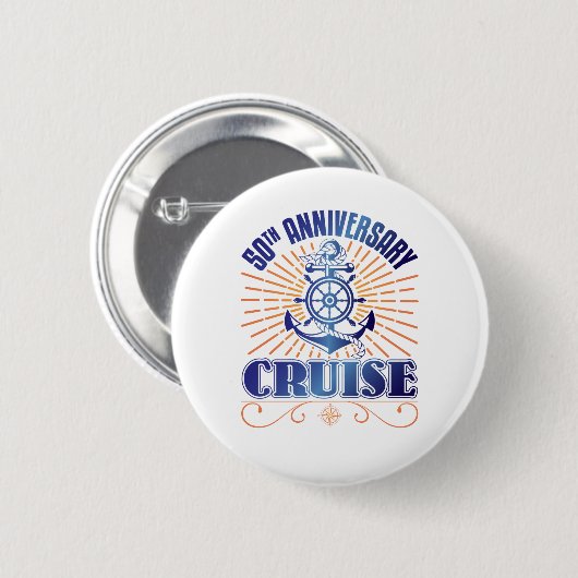 Badge Rond 5 Cm Croisière du 50e anniversaire (Devant & derrière)