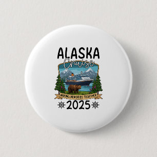Badge Rond 5 Cm Croisière en Alaska 2025