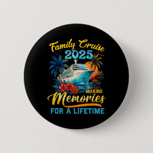 Badge Rond 5 Cm Croisière en famille 2025 Vacances d'été Réunion d
