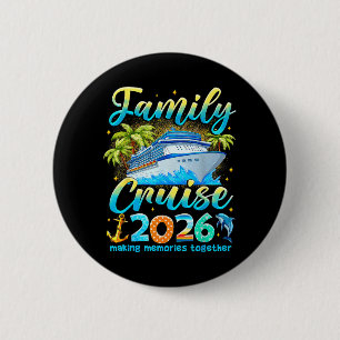 Badge Rond 5 Cm Croisière en famille 2026 Vacances d'été en famill