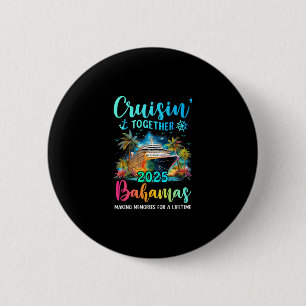 Badge Rond 5 Cm Croisière en famille aux Bahamas 2025 Vacances en