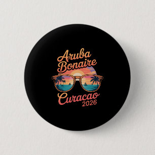 Badge Rond 5 Cm Croisière familiale à Aruba Bonaire Curaçao entre