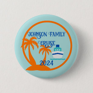 Badge Rond 5 Cm Croisière familiale personnalisée