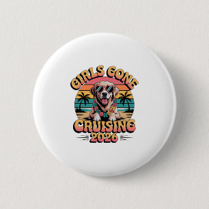 Badge Rond 5 Cm Croisière Filles en Croisière 2026 Voyage de Vacan