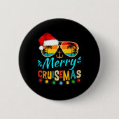 Badge Rond 5 Cm Croisière Joyeuse Noël Père Noël Reindeer (Devant)