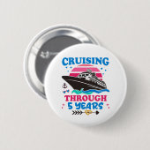 Badge Rond 5 Cm Croisière Sur 5 Ans Mariage (Devant & derrière)