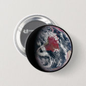Badge Rond 5 Cm Croissance plante Sur La Planète Terre. (Devant & derrière)
