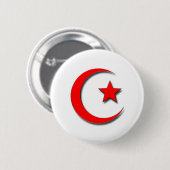 Badge Rond 5 Cm Croissant islamique (Devant & derrière)