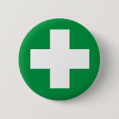 Badge Rond 5 Cm Croix (Devant)