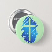 Badge Rond 5 Cm Croix (Devant & derrière)