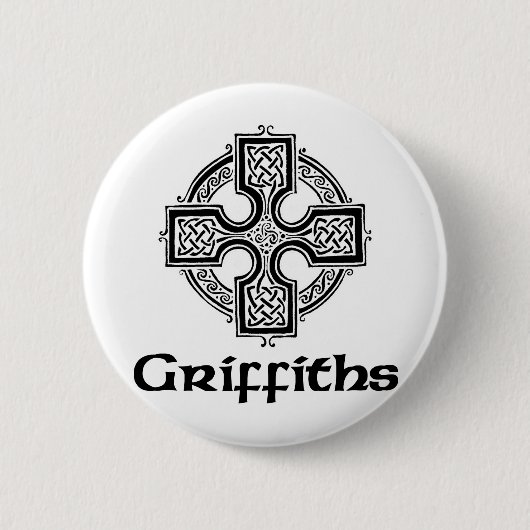 Badge Rond 5 Cm Croix celtique de Griffiths (Devant)