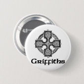 Badge Rond 5 Cm Croix celtique de Griffiths (Devant & derrière)