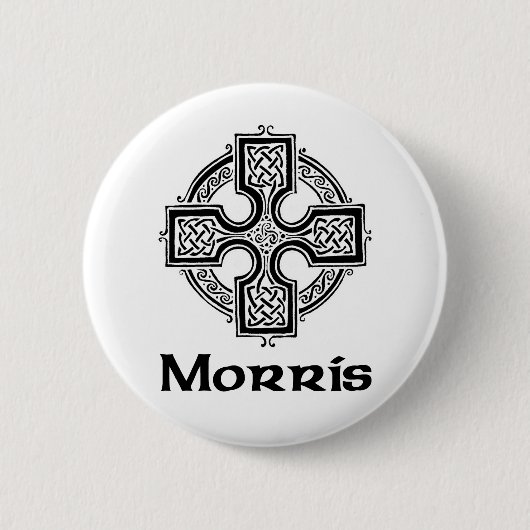 Badge Rond 5 Cm Croix celtique de Morris (Devant)