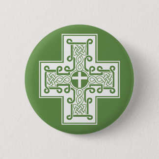 Badge Rond 5 Cm Croix celtique de noeud irlandais