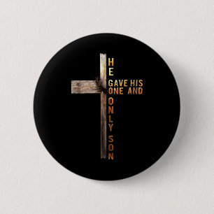 Badge Rond 5 Cm Croix chrétienne Bible John 3_16 Réflexion 0l3q48