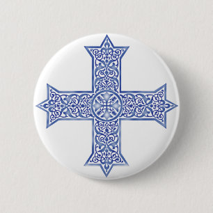 Badge Rond 5 Cm Croix copte