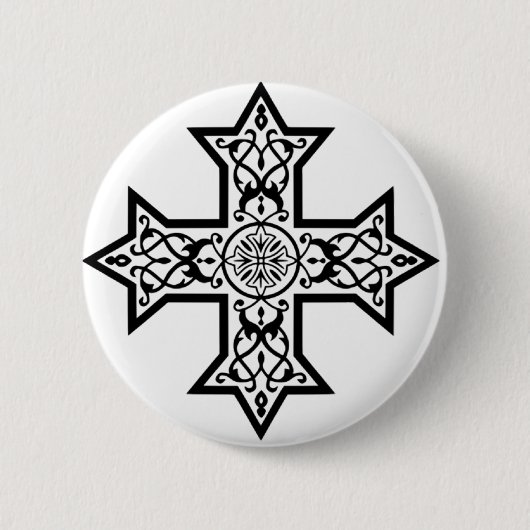 Badge Rond 5 Cm Croix copte (Devant)