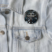 Badge Rond 5 Cm Croix de fer forgé (En situation)