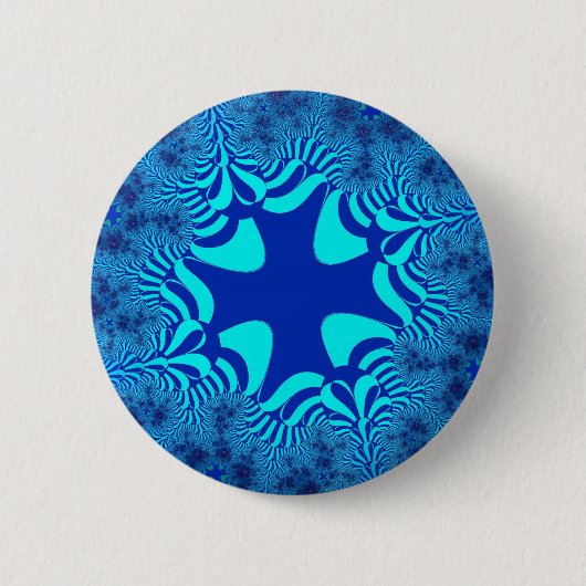 Badge Rond 5 Cm Croix de l'océan bleu (Devant)
