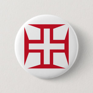 Badge Rond 5 Cm Croix de l'ordre du Christ