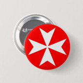 Badge Rond 5 Cm Croix de Malte (Devant & derrière)