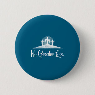 Badge Rond 5 Cm Croix de Pâques en détresse d'amour chrétien non p