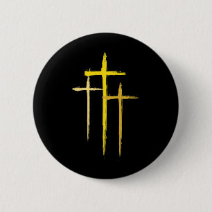 Badge Rond 5 Cm Croix de sensibilisation au cancer de l'enfant Cos