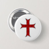 Badge Rond 5 Cm Croix de Templar (Devant & derrière)