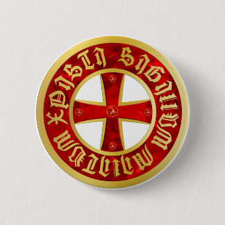 Badge Rond 5 Cm Croix de Templier / Croix de Chevalier / Cross de