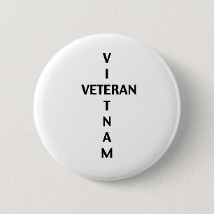 Badge Rond 5 Cm Croix de vétéran du Vietnam (bouton)