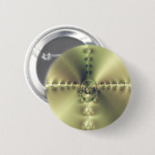 Badge Rond 5 Cm Croix dorée (Devant & derrière)