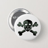 Badge Rond 5 Cm croix du crâne (Devant & derrière)