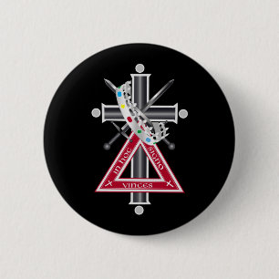 Badge Rond 5 Cm Croix freemasonique