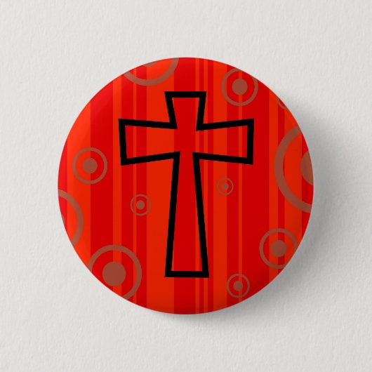 Badge Rond 5 Cm Croix géniale (Devant)