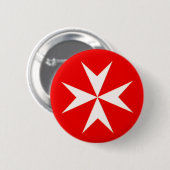Badge Rond 5 Cm Croix maltaise (Devant & derrière)