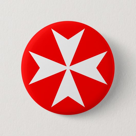 Badge Rond 5 Cm Croix maltaise (Devant)