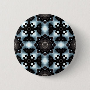 Badge Rond 5 Cm Croix médiévale et médaillons