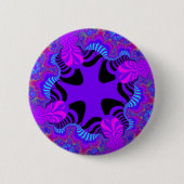Badge Rond 5 Cm Croix noire et violette (Devant)