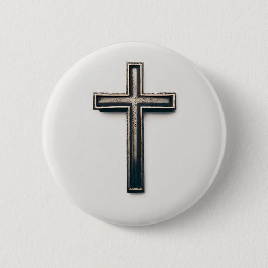 Badge Rond 5 Cm Croix religieuse (Devant)