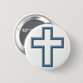 Badge Rond 5 Cm Croix vide (Devant & derrière)