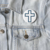 Badge Rond 5 Cm Croix vide (En situation)