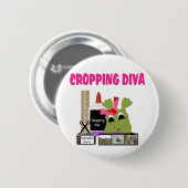 Badge Rond 5 Cm Cropping Diva (Devant & derrière)