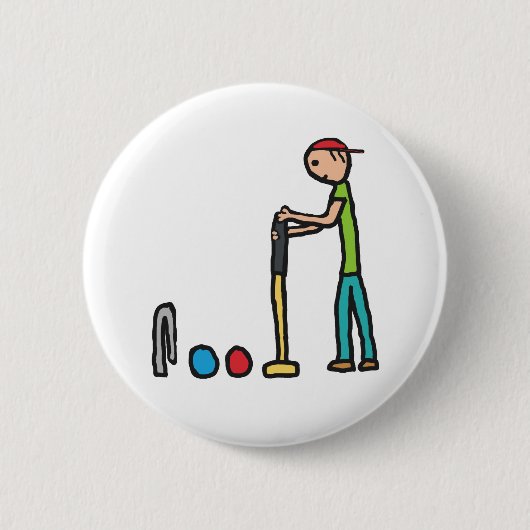 Badge Rond 5 Cm Croquet (Devant)