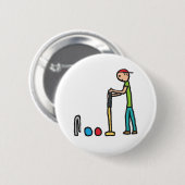 Badge Rond 5 Cm Croquet (Devant & derrière)