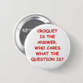Badge Rond 5 Cm croquet (Devant & derrière)