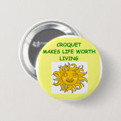 Badge Rond 5 Cm croquet (Devant & derrière)