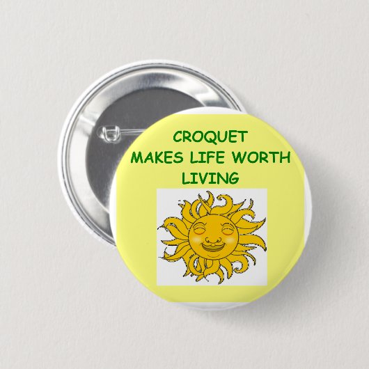 Badge Rond 5 Cm croquet (Devant & derrière)